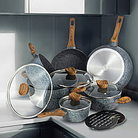 Набор кастрюль и сковородок 12 предметов Kamille лучшая посуда для индукционной плиты