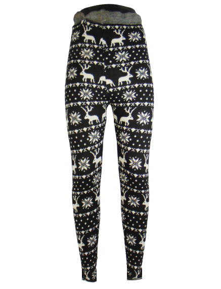 Теплі лосини з начосом термо L-7XL Алія 6619-1 чорні, фото 1