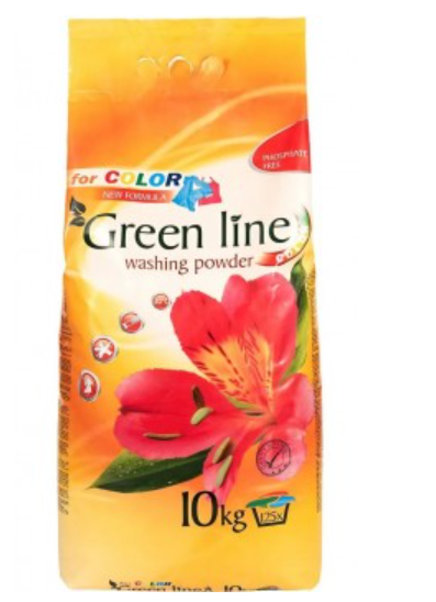 Пральний порошок Green Line Сolor 10 кг 125 циклів прання (жовтий) 8594163901646