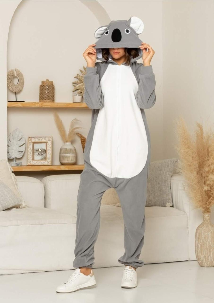 Кігурумі Коала костюм з флісу сірий (розміри на зріст від 155 до 180 см), фото 1