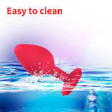 Силіконова анальна пробка "Роза" L 4.2*9.5 (см) Червоний — Анальні іграшки, фото 3