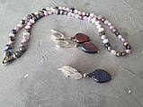 Комплект чокер і сережки "Бароковий перли", фото 4