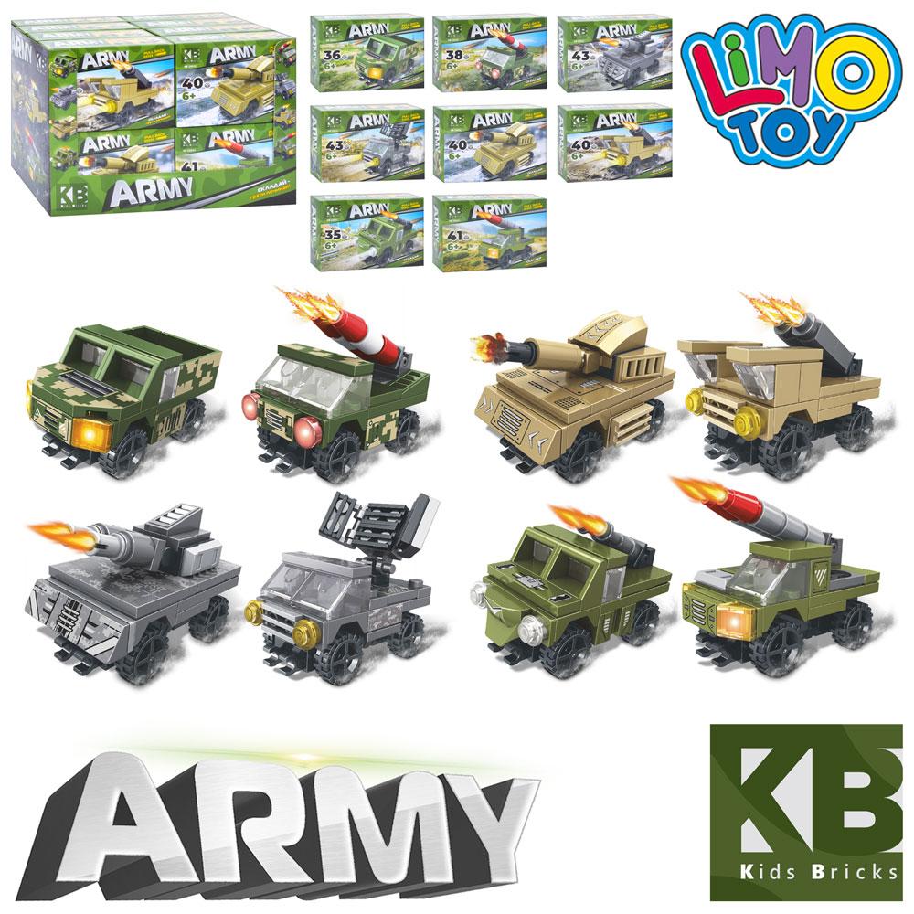 Конструктор військова техніка, від 35 до 45 деталей, 8 видів, 16 шт на дисплеї KB 2003, фото 1
