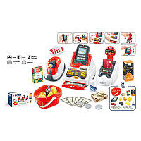 Кассовый аппарат игрушка 668-119, на батарейках, свет, звук, касса, сканер, продукты, деньги, банковская карта