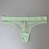 Трусики Стринги Victoria's Secret Logo Thong Panty Салатовые, М