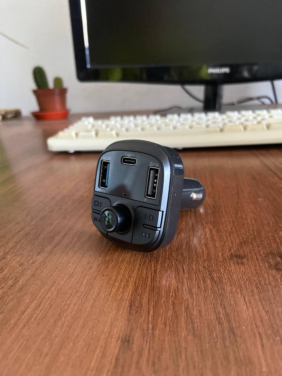 FM-трансмітер в авто BT29 Bluetooth 5.0 / microSD / QC 3.0 Чорний (HG-BT29-BK) ФМ модулятор в авто, фото 1