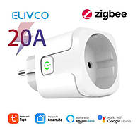 Zigbee Розетка 16А 20А Tuya Smart Life