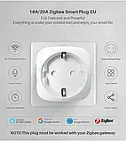 Zigbee Розетка 16А 20А для Zigbee2MQTT Home Assistant, фото 2
