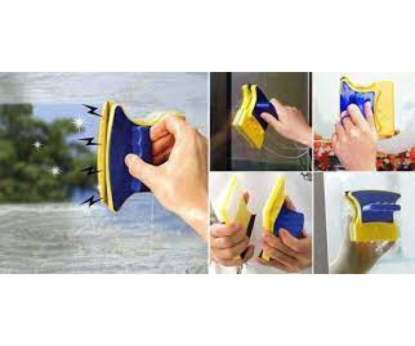 Магнитная щетка Glass Wiper Cleaner для мытья окон с двух сторон (ID ...