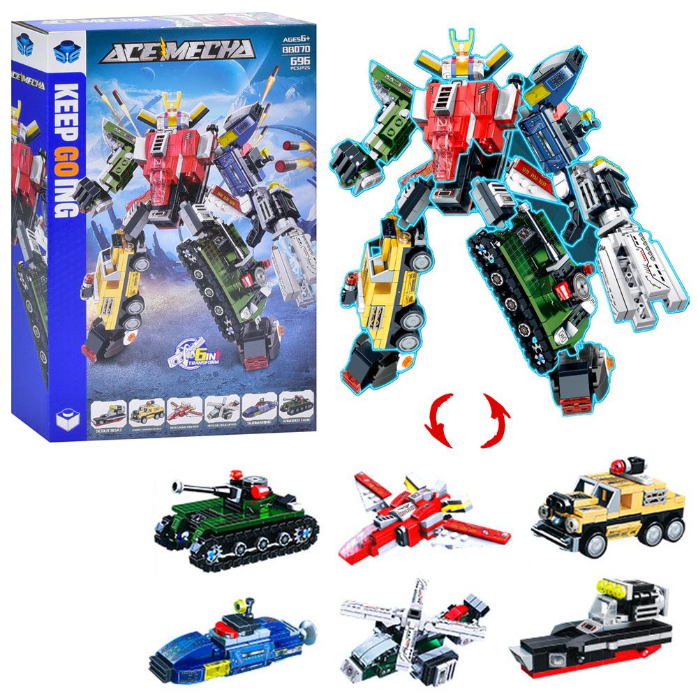 Конструктор військова техніка, 6в1, 696 деталей BB070, фото 1