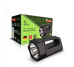 Світлодіодний ліхтар EUROLAMP ручний 5W battery+Type-C чорний (FLASH-5W(black))