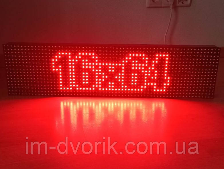 Світлодіодний екран 160x640 мм Р10 Червоний IP44 Wi-Fi SMD від Dvorik Led
