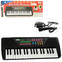 Синтезатор игрушечный 37 клавиш, микрофон, муз, запись, демо, от сети TX-6122