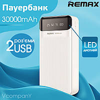 Павербанк 30000, пауер банк для телефону, пауер банк Remax Білий