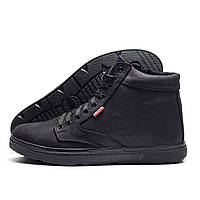 Чоловічі чорні зимові кросівки Levis Black Classic, зимові шкіряні кросівки для чоловіків, зимове взуття чоловіче