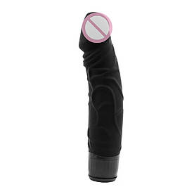 Вібратор реалістичний чорний — M-Mello Thick Realistic Dildo 8" Black