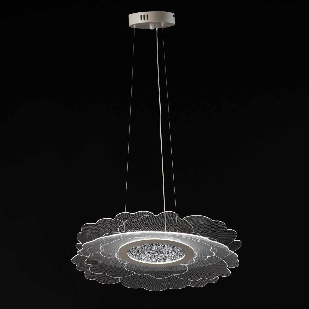 Сучасна світлодіодна люстра на тросах для спальні, кухні, зали, фото 1