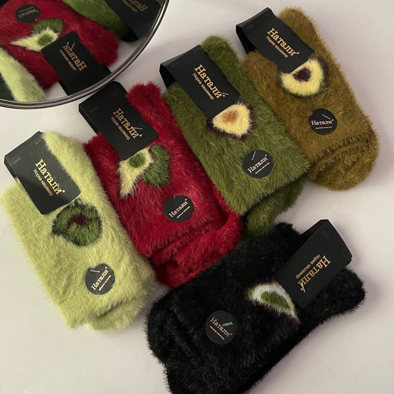 Теплі жіночі шкарпетки "Натали", 37-41 р-р. Пухнасті шкарпетки, зимові шкарпетки з норки кашеміру