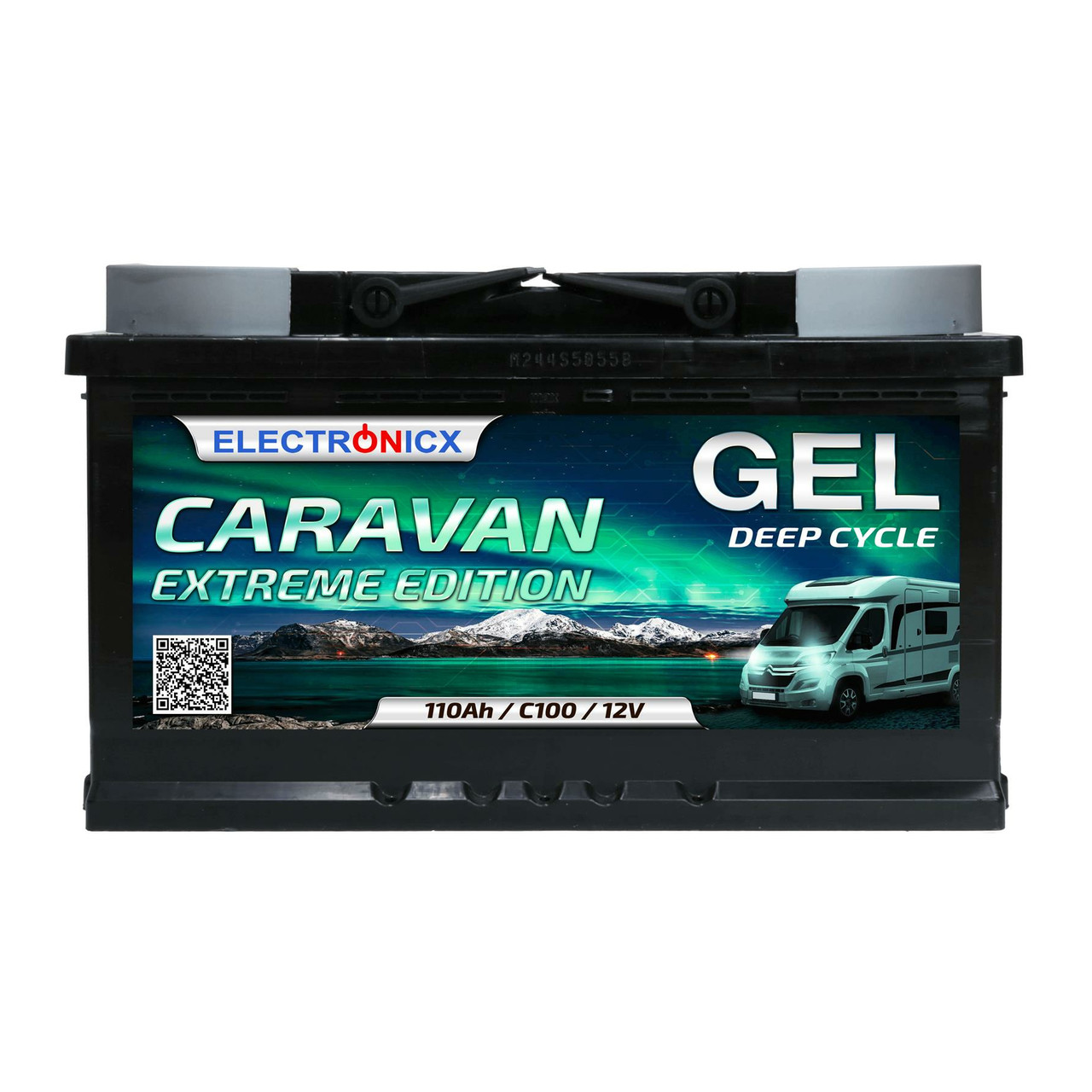 Тяговий гелевий акумулятор Electronicx Caravan 110ah 12v Extreme Edition GelBatterie Німеччина