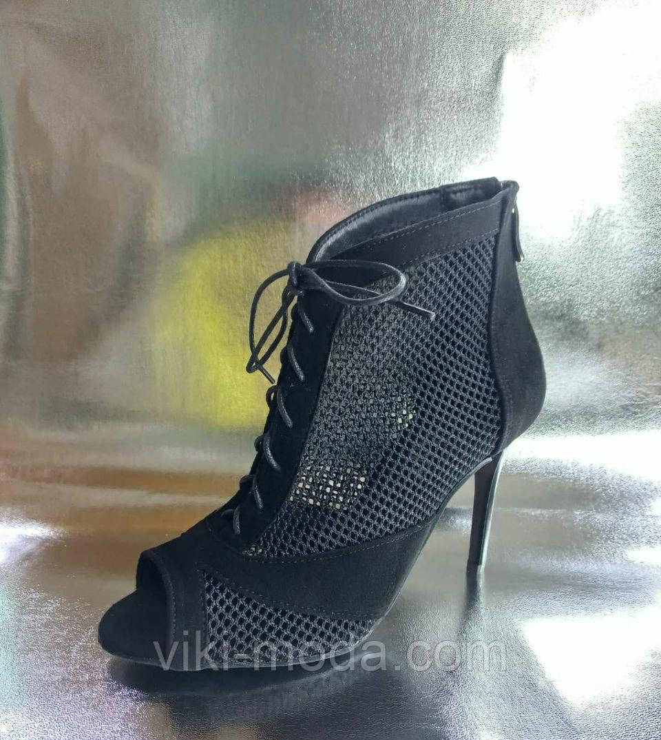 Туфлі жіночі для Кізомби або Хай Хілс "Віра" в сітці