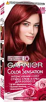Стійка крем-фарба для волосся Garnier Color Sensation інтенсивний колір 6.60 Інтенсивний рубіновий 110 мл