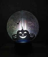 3d-светильник Хэллоуин Хеллоуин Тыква, 3д-ночник, несколько подсветок (на bluetooth), подарок декор
