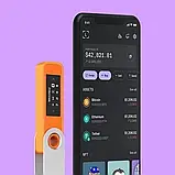 Холодний гаманець для криптовалют Ledger Nano S Plus Orange BTC, фото 5