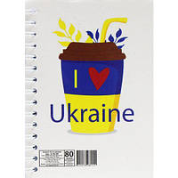 Блокнот "I love Ukraine" А6, 80 листов [tsi204907-TCI]