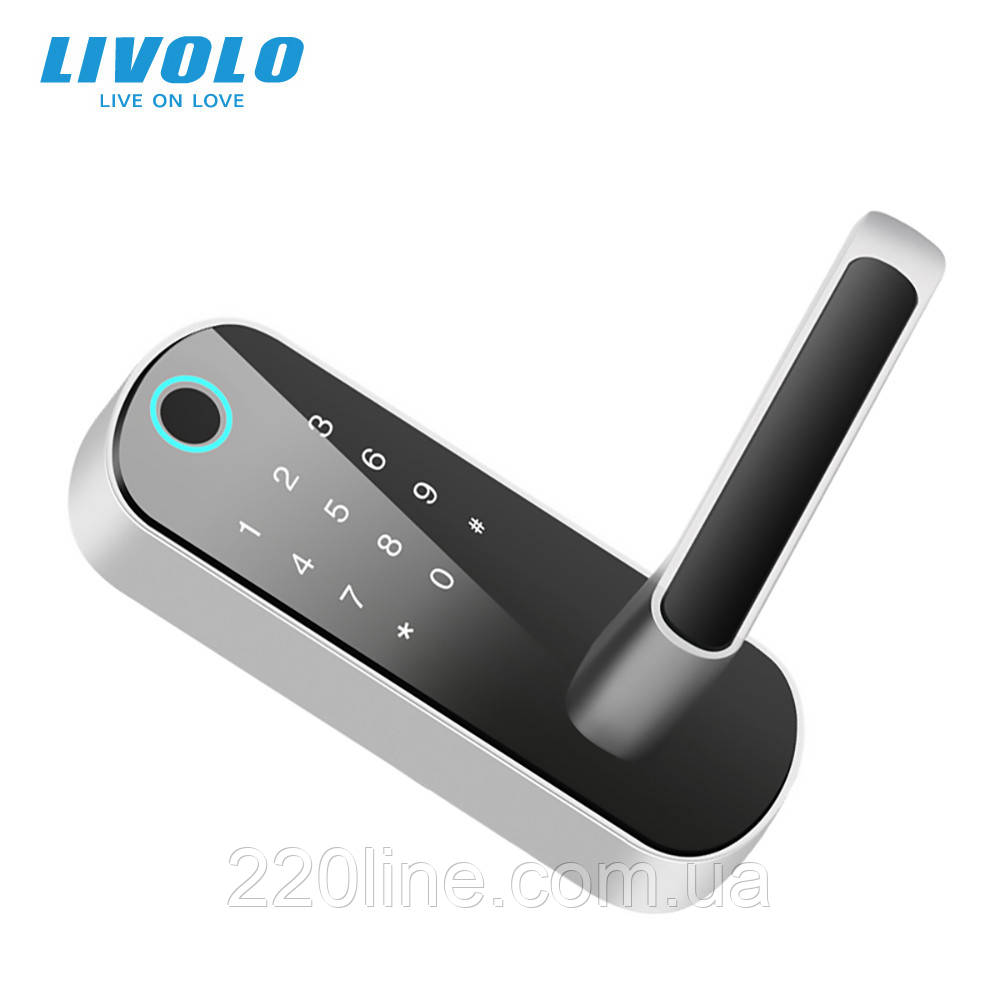 Умный биометрический замок со сканером отпечатка пальца Livolo черный (VL-SHL009) L2 - фото 2 - id-p1968138099