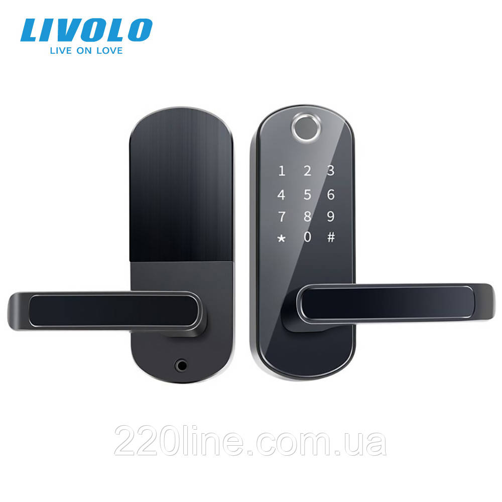 Умный биометрический замок со сканером отпечатка пальца Livolo черный (VL-SHL009) L2 - фото 6 - id-p1968138099