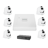 Комплект видеонаблюдения на 6 камер GV-IP-K-W71/06 3MP L2