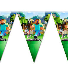 Гірлянда на день нарождення "Майнкрафт", довжина 2 м., якісний матеріал