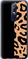Чехол на Nokia 7.1 Пятна леопарда из силикона FCh_0006889