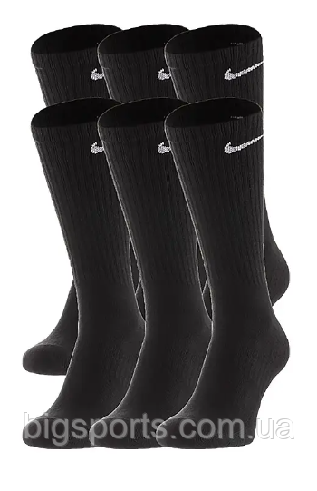 Nike dri fit cushion crew best sale socks black