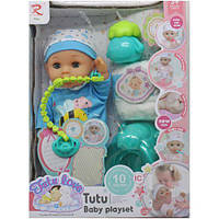 Пупс "Tutu Baby playset", музичний чіп, характерні звуки та фрази, заплющує очі, аксесуари, в коробці [tsi2192