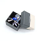 Брошка пташка 50х40мм Синя, фото 5