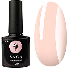 Топ для гель-лаку Saga Professional Top Powder пудра без липкого шару, 8 мл