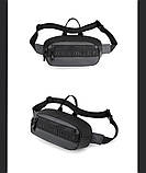 Нова модна чоловіча спортивна поясна сумка, водовідштовхувальна, повсякденна сумка через плече, фото 6