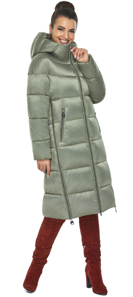 Куртка нефритова жіноча з капюшоном модель 55120 (ОСТАЛСЯ ТІЛЬКИ 40(3XS)) 44 (XS)