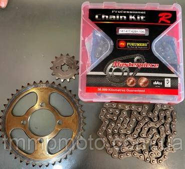 Звезда FUKUMERU ком. задняя+передняя 428-41 + 428-14 цепь-98