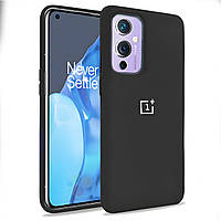 Чохол силіконовий для OnePlus 9 чорний матовий бампер із мікрофіброю софт тач