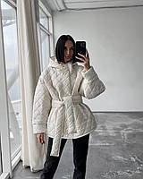 Практичная женская куртка на зиму (плащевка)