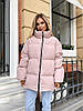 Тепла жіноча куртка оверсайз плащівка утеплювач аеропух Gv2523, фото 7