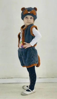 Карнавальний костюм БОБЕР, БОБРА для дітей 3-7 років, 104-122 см, дитячий новорічний костюм бобра, маскарад