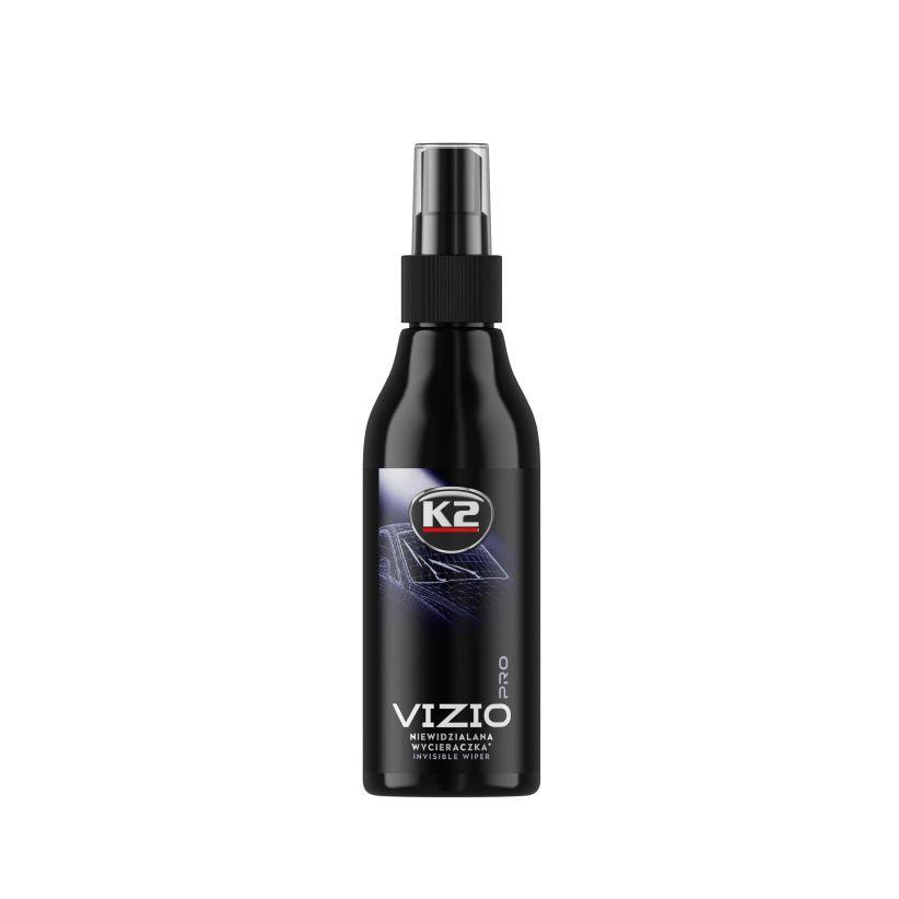 Засіб для скла антидощ з аплікатором та мікрофіброю професійний K2 VIZIO PRO 150 мл для відвдення води