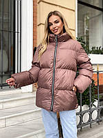 Теплая женская куртка оверсайз плащевка утеплитель аэропух Gv2523