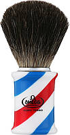 УЧЕНКА Помазок для гоління, 6736 — Omega Barber Pole Black Badger Shaving Brush * (1266057-2)