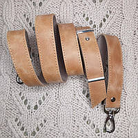 Ремінь для сумки з натуральної шкіри 130*2,5. Колір Кориця