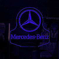 Акриловый светильник-ночник Mercedes-Benz синий tty-n000331