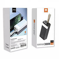 Батарея PowerBank WUW Y108 30000mAh 2USB+Micro+Type-C LCD display (Чорний)